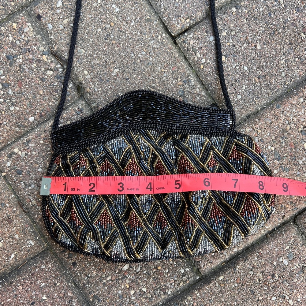 Beaded Geometric Evening Clutch - Picture 5 of 8